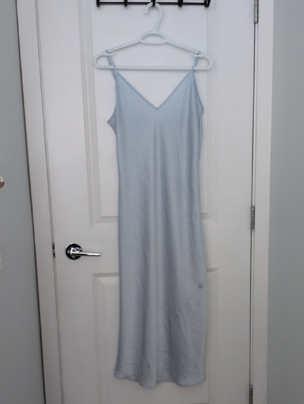 Wilfred Pale Blue Slip Dress with Spaghetti Straps